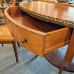 Tall Walnut Demilune Console