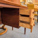 Solid Walnut and Birdseye Maple Desk / Credenza