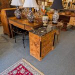 Italian Burl and Marble 4 Drawer Chest
