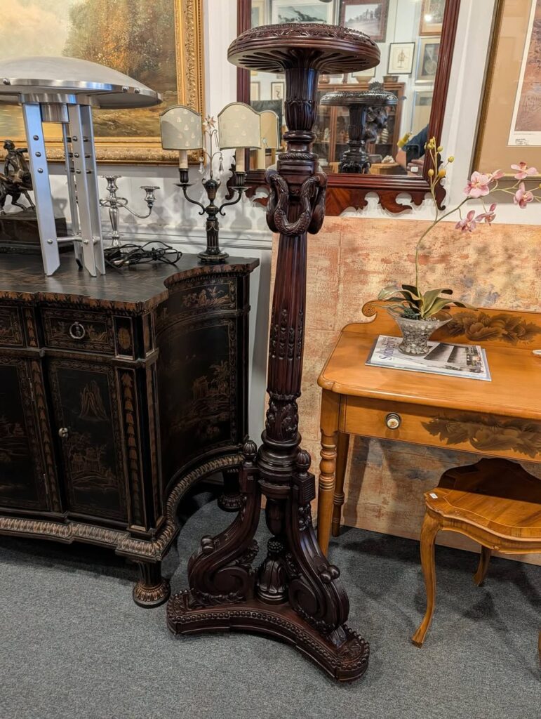 Carved Mahogany Fern Stand