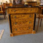 Italian Burl and Marble 4 Drawer Chest
