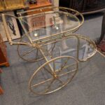 Mid Century Italian Brass Bar Cart