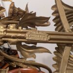 Large Palladio Gilt Tole Wall Sconce