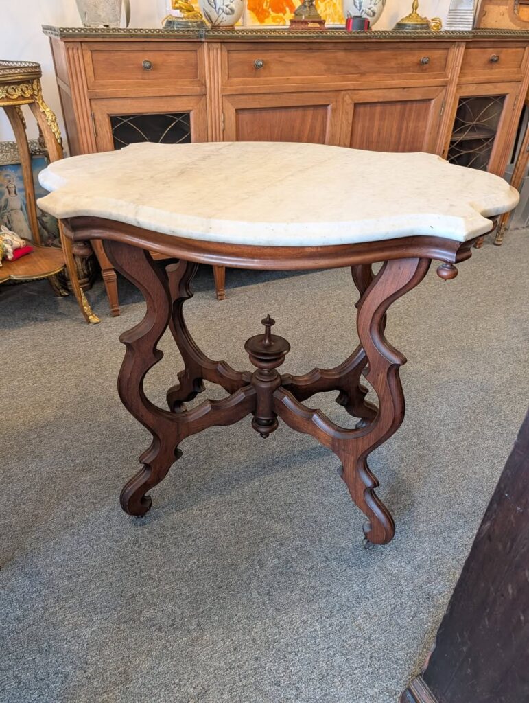 Antique Marble Top Parlor Table