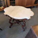 Antique Marble Top Parlor Table