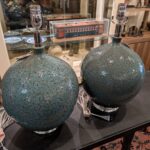 Pair Jamie Young Reactive Glaze Table Lamps