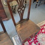 Pair 18th Century Chippendale Hall Chairs