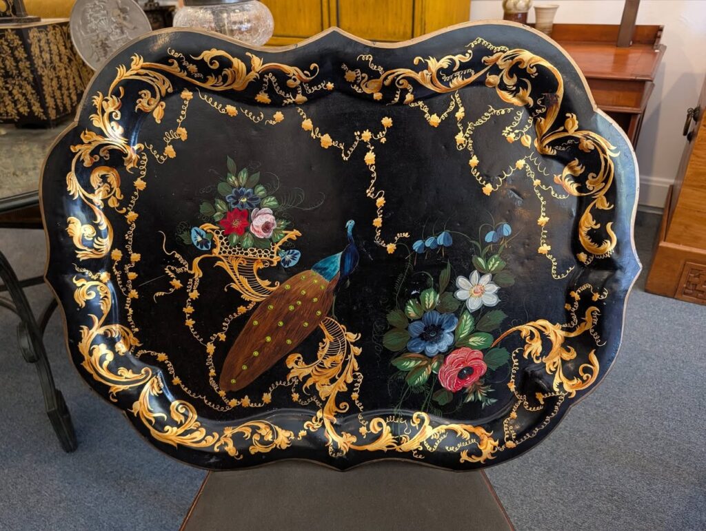Antique Hand Painted Tole Tray